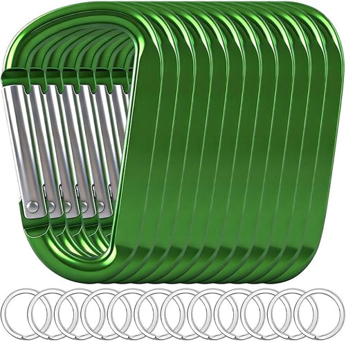 12PCS Carabiner Keychain Clip by Oupengsky