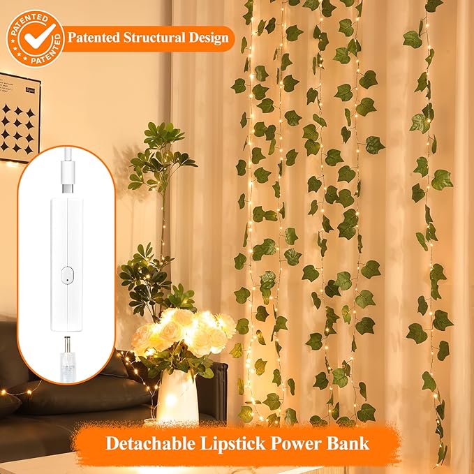 Lakumu 66FT Fairy Twinkle Lights Battery Operated, 100 LEDs Rechargeable - Image 6