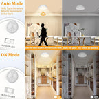2-Pack Battery Operated Motion Sensor LED Ceiling Lights Indoor, Wireless Flush - Image 2