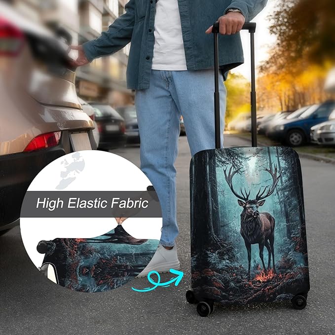Luggage Cover Protector for 19-20 Inch Suitcases, TSA Approved Elastic Travel - Image 4