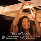 Brightech Ambience Pro LED String Lights - 26 Ft Commercial Grade Patio Lights - Image 4