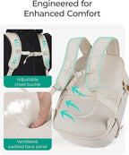 BAGSMART Travel Backpack Women, 15.6 Inch Carry On Backpack Flight Approved - Image 7