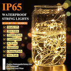 Lakumu LED Fairy Lights Battery Operated, Rechargeable String Lights - Image 5