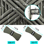 VVAAGG Reflective Paracord Rope 100FT, 7 Strand Nylon para Cord Lanyard Utility - Image 4