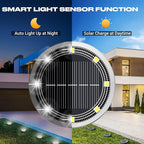 Peasur Solar Ground Lights Outdoor, 18 Pack Flat Solar Powered Disc Lights - Image 2