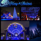 JMEXSUSS 600 LED Blue Solar Christmas Lights, 206.7ft Blue Christmas Lights - Image 7
