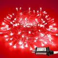 JMEXSUSS Red Valentines Day Decor Lights Clear Wire, 66ft 200 LED Red Christmas by JMEXSUSS
