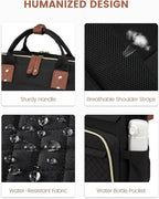 LOVEVOOK Laptop Backpack for Women, 15.6 inch Waterproof Nurse Bag Teacher Work - Image 6