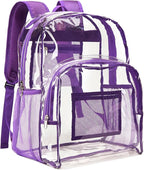Vorspack Clear Backpack Heavy Duty PVC Transparent Backpack Extra Large Clear by Vorspack