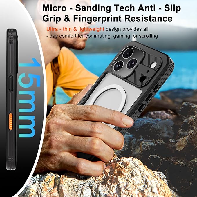 Phone Case for iPhone 17 Pro, IP68 Submersible Military Grade Waterproof - Image 5