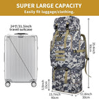 Hiking Backpack, 100L Large Camping Backpack, Expandable Waterproof MOLLE - Image 3