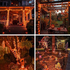JMEXSUSS 400 LED Orange Lights for Halloween Decor, 132ft Orange String Lights - Image 4