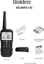 Uniden Atlantis 155 Handheld Two-Way VHF Marine Radio, Floating IPX8 - Image 8