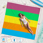 Famstar Beach Blanket Oversized Extra Large 78" X 81", Waterproof Sandproof - Image 2
