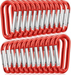 STURME 2" Aluminum D Ring Carabiners Clip D Shape Spring Loaded Gate Small by STURME