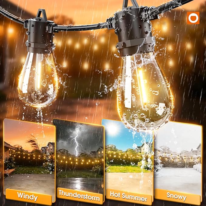 addlon 200FT LED Outdoor String Lights - Image 4