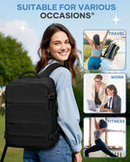 coofay Travel Backpack For Women Men Airline Approved Carry On Backpack Flight - Image 9