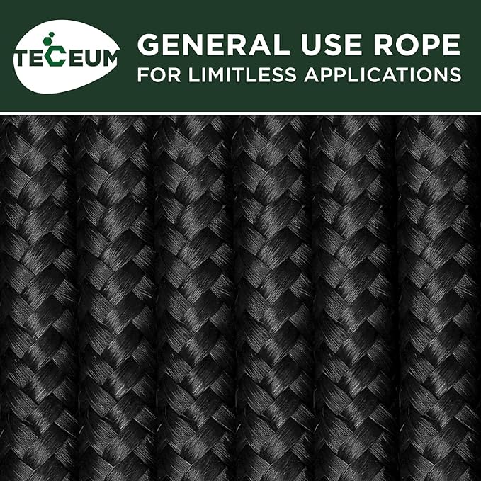 TECEUM Rope – 1/4” & 3/8” – 90 FT | 150 FT – Strong All-Purpose Utility Rope – - Image 9