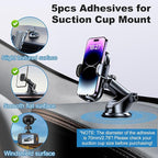 5pcs Sticky Adhesive Pads for Car Phone Mount, 70mm/ 2.76" Double-Sided Heavy - Image 2