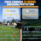 20 Mile Solar Electric Fence Charger, 0.4J Output Solar Fence Kit 10.2 KV Max - Image 7