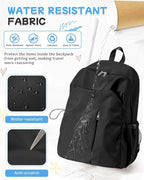 SEAFEW Black Backpack for School, High School Bookbag Back Pack for Teens Girls - Image 7