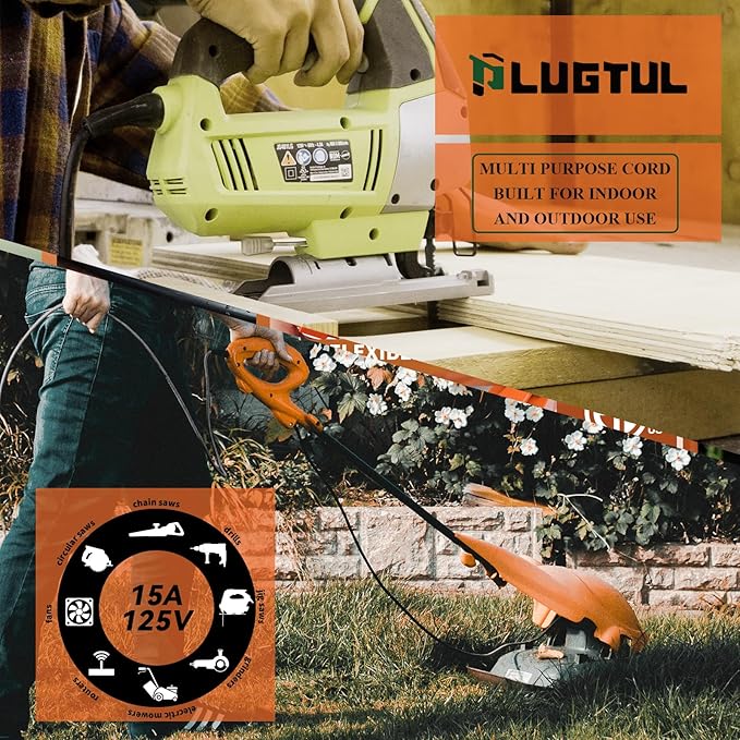 PLUGTUL Outdoor Extension Cord 50FT, 12 Gauge Extension Cord - Image 8