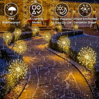 suddus Solar Garden Lights Outdoor Waterproof Decorative, Upgrade 2Pack 150LED - Image 2