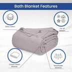 Linteum Textile Supply 100% Cotton Hospital Patient Bath Blanket, Bed Bath Sheet - Image 3