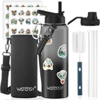 40oz Insulated Water Bottle, BPA Free&Leak Proof, Stainless Steel Water Flask by Watersy