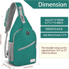 ZOMAKE Sling Bag, Small Crossbody Sling Backpack, Water Resistant Shoulder - Image 2