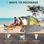 HOWEASY Portable Power Station, 120W Solar Generator, 88Wh Lithium Battery Power - Image 4
