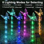 Set of 6 Arcylic Solar Butterfly Lights - Image 2