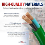 6ft Outdoor/Indoor Extension Cord 16/3 Gauge Heavy Duty 3 Prong SJTW, Waterproof - Image 4