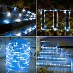 Solar Rope Lights, 66ft 200LED Solar String Lights, 8 Modes Waterproof Solar - Image 7