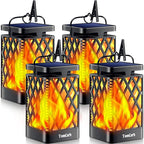 TomCare Solar Lights Outdoor Flickering Flame Solar Lantern Outdoor Waterproof by TomCare