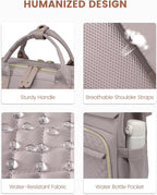 LOVEVOOK Laptop Backpack for Women, 15.6'' Waterproof Nurse Bag Teacher Work - Image 8