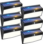 6 Pack 368 LED Solar Motion Sensor Lights Outdoor, Solar Fence Lights by Peasur