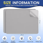 Self-Adhesive Canvas Repair Tape, 8.3" x 11" Waterproof Canvas Repair Patch - Image 2