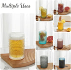 HomeVogue 15oz Colored Hobnail Drinking Glasses - Image 5