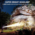 3Pack Rechargeable Headlamp Super Bright, 99000 Lumens LED Head Lamp - Image 2