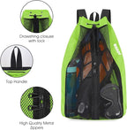 WANDF Swim Bag Mesh Drawstring Backpack Beach Backpack - Image 7