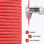 Reflective Paracord Rope 750 lb - 500ft 5/32" Parachute Cord 4MM 12-Strand para - Image 6