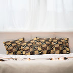 Ambesonne Safari Decorative Throw Pillow Case Pack of 4, Jeans Denim Patchwork - Image 6