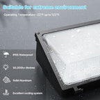 HYPERLITE LED Wall Pack Light: 120W Glass Lens LED Wall Packs Outside Lighting - Image 8