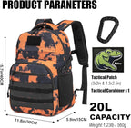 Kids Tactical Backpack Army Molle Bookbag Military Boys Backpack - Image 2