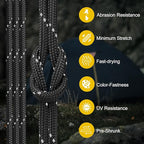 Reflective Paracord Rope 850Ib, 50/100/200/500/1000ft 4MM 11 Strand para Cords - Image 5