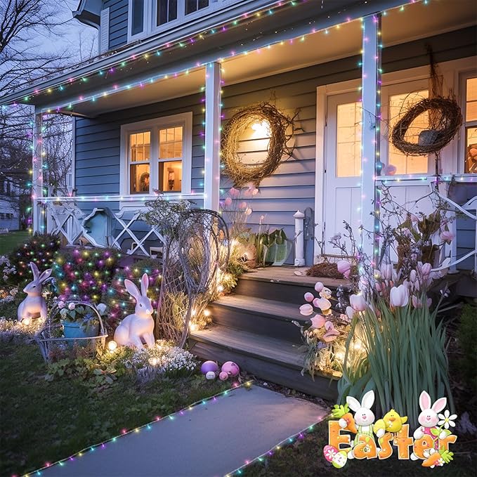 JMEXSUSS 2 Pack Easter Lights Battery Operated Outdoor Indoor, Total 66ft 200 - Image 2