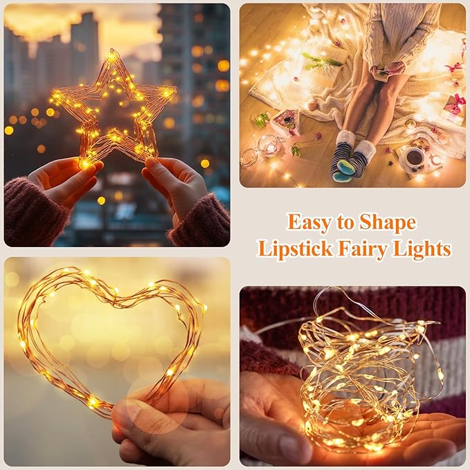 Lakumu Warm White String Lights, 32FT Rechargeable, Decor - Image 7