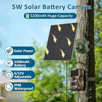 Zivif Solar Panel for Trail Camera, 5W Solar Charger Built-in 5200mAh - Image 4