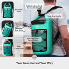 STOVER 5/10/25/30/40/55L Waterproof Dry Bag- Roll-Top Backpack w/Phone Case- - Image 3